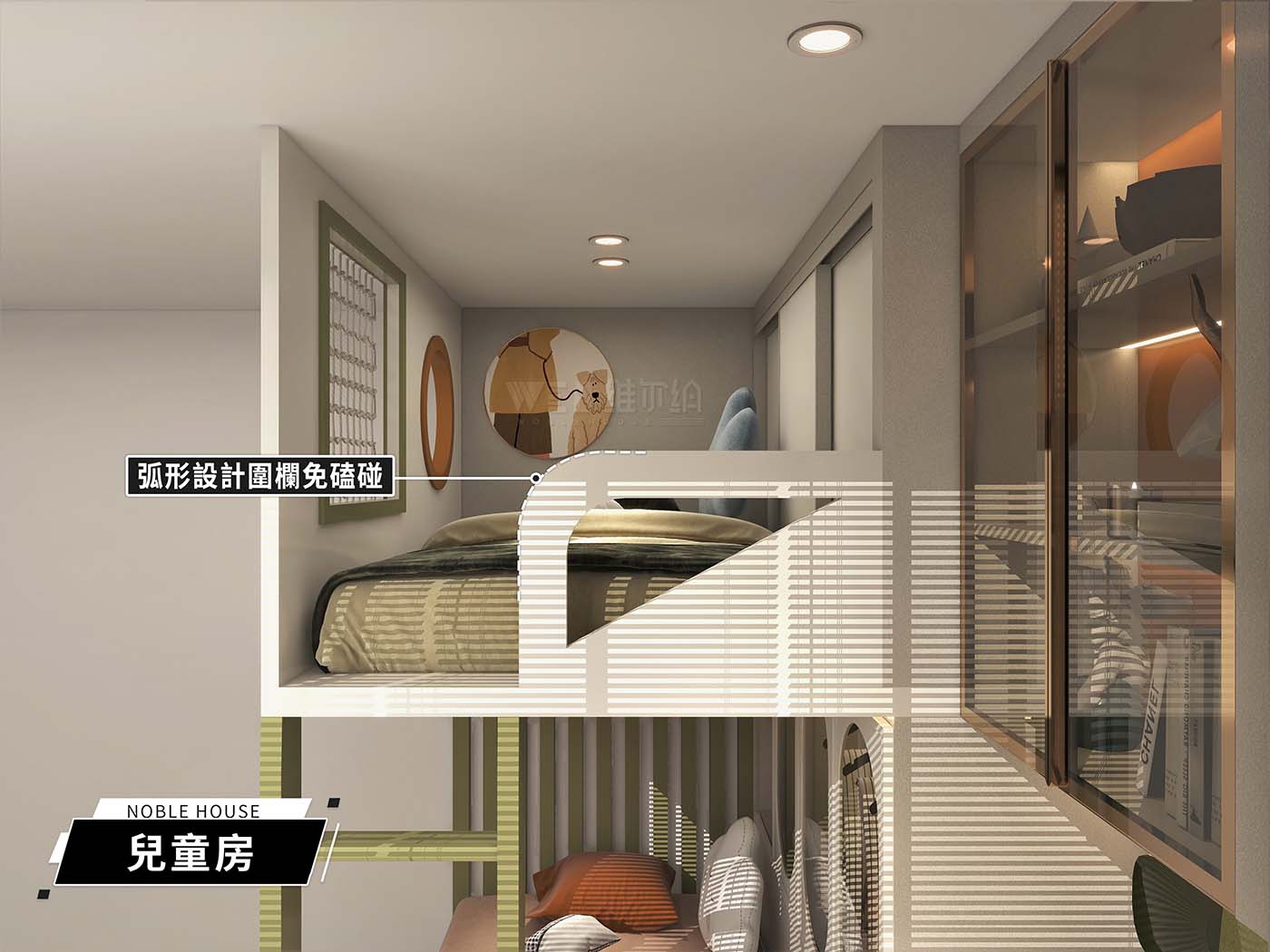 兩人一間兒童房 保留獨立空間👨‍👦